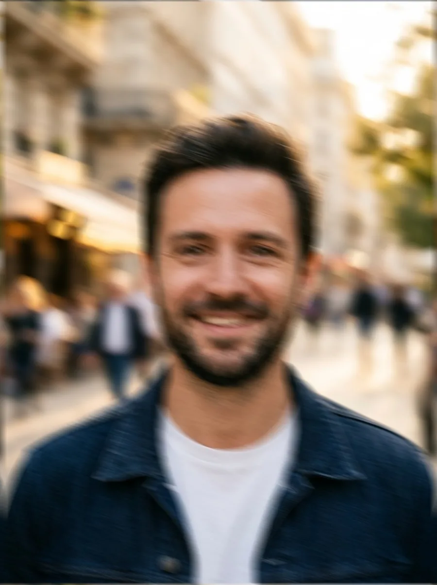 Blurry original with camera shake